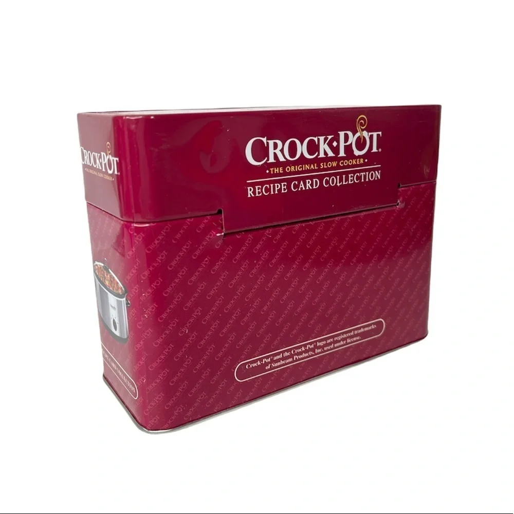 Crock-Pot Recipe Card Collection Tin Box The Original and #1‎ Brand Slow Cooker